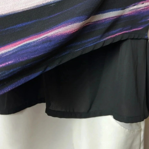 Y2K vtg RICKI’S top,sleeveless bold striped asymmetrical ,multicolor,fun - Picture 4 of 17